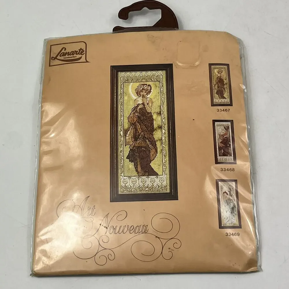 Lanarte Art Nouveau Cross Stitch Kit 33467 Vintage Needlepoint Woman Figure Rare